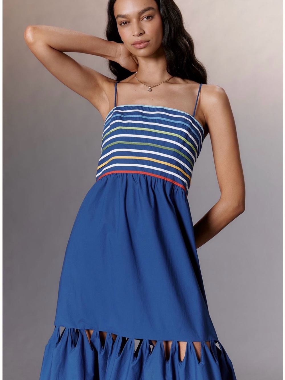 NWT Farm Rio Tiered Cotton Midi Dress - Picture 4 of 4